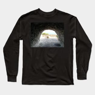 Tunnel inside Acicastello castle Long Sleeve T-Shirt